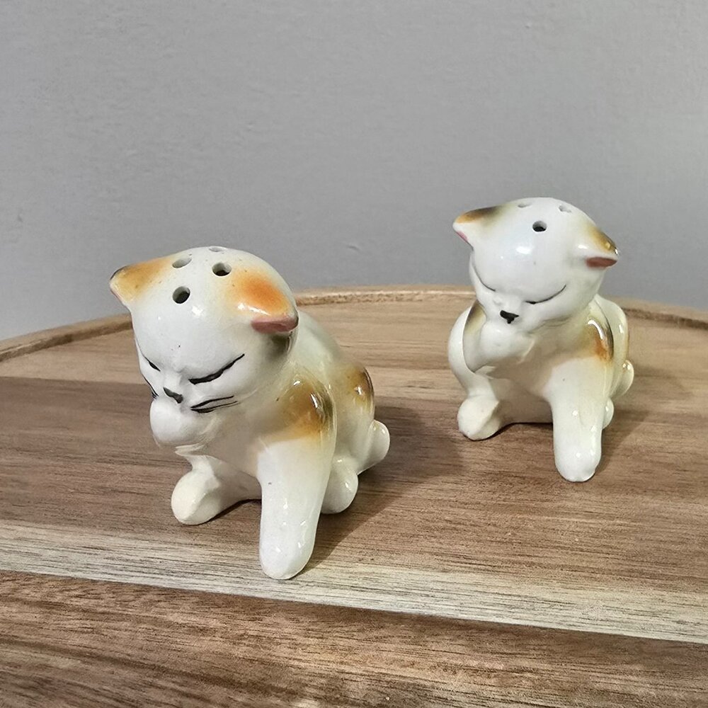 Vintage Empress Cat Salt and Pepper Shakers. Made in Japan